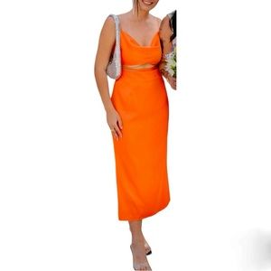 Dress size Small. Fabric satin stretch